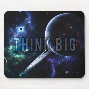 THINK BIG - Space and Universe Motivational Mouse Pad