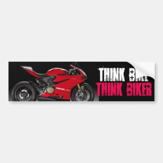 Think Bike Graphic Bumper Sticker
