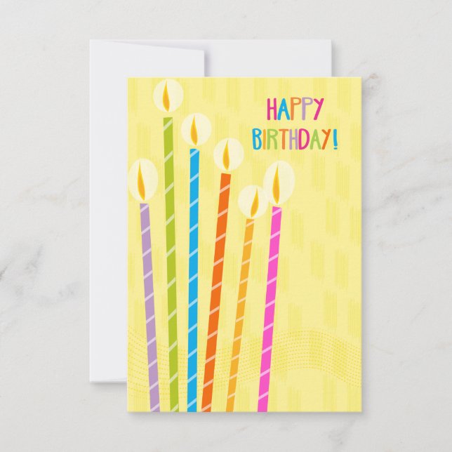 Think Birthday Candles Card (Front)