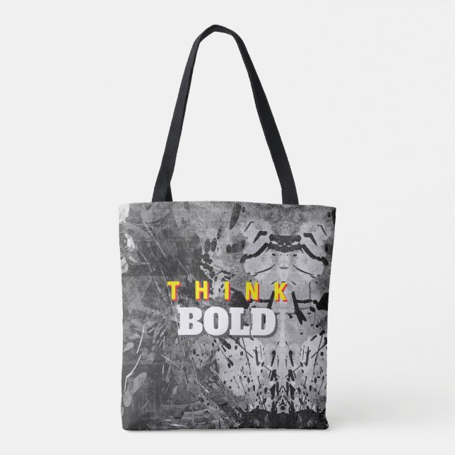 THINK BOLD Abstract Tote Bag (Back)