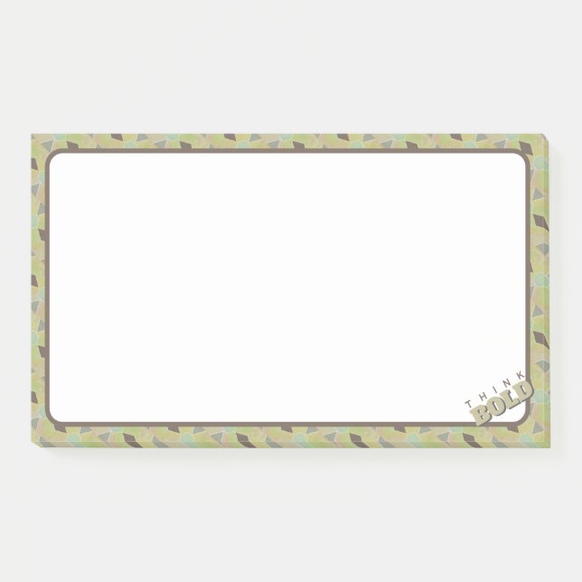 Think Bold Brainstorming Olive Green  Post-it Notes (Front)