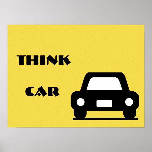 Think Car Funky A3 Poster (Front)
