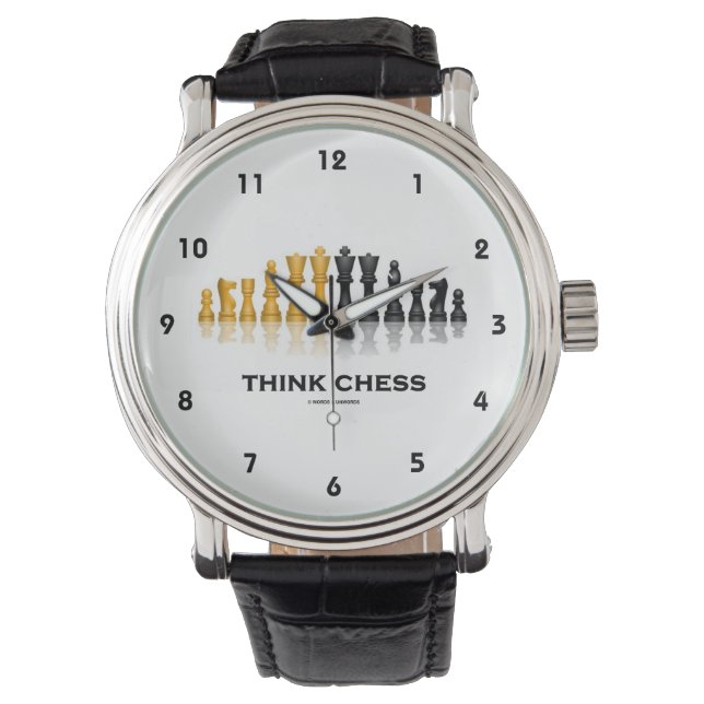 Think Chess Reflective Chess Set Chess Advice Watch (Front)