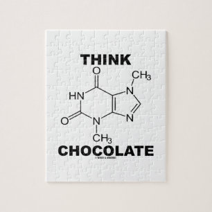 Think Chocolate (Theobromine Molecule Chemistry) Jigsaw Puzzle