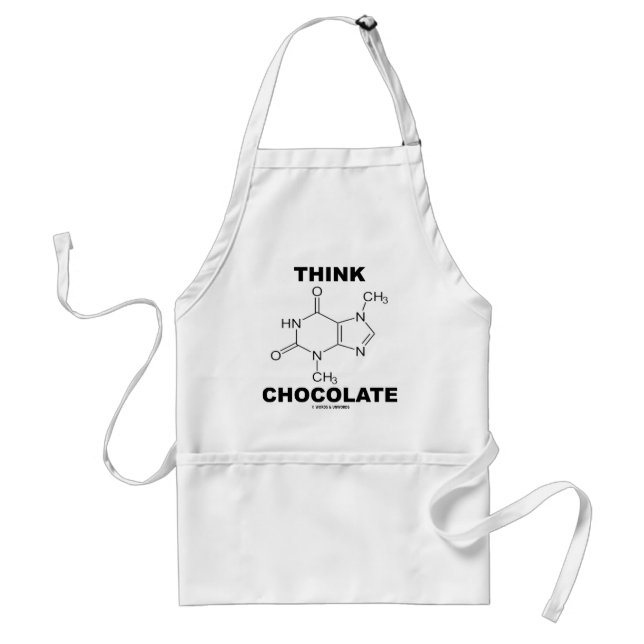 Think Chocolate (Theobromine Molecule Chemistry) Standard Apron (Front)