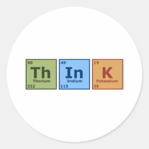 Think Classic Round Sticker