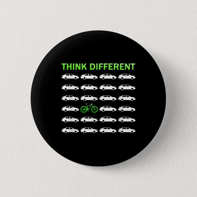 Think Different Biking Environmental Protection 2 Inch Round Button (Front)