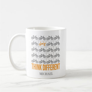 Think Different Recumbent Bike Cyclist Personalize Coffee Mug