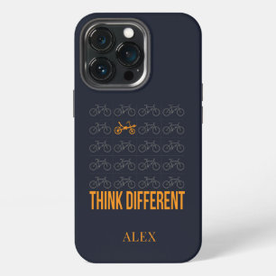 Think Different Recumbent Biker Cycle Personalized iPhone 13 Pro Case