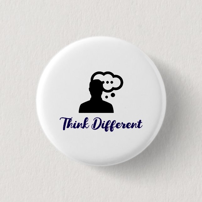 Think Different Slogan Stylish 1 Inch Round Button (Front)