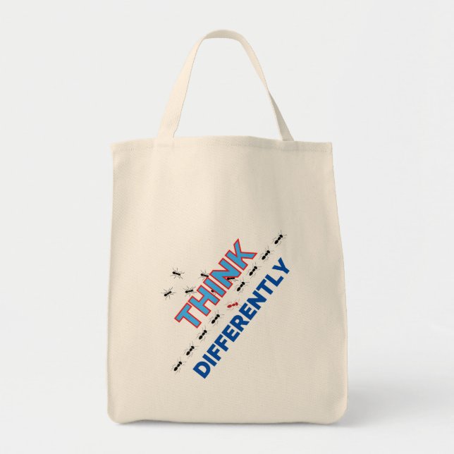Think differently 6.w tote bag (Front)