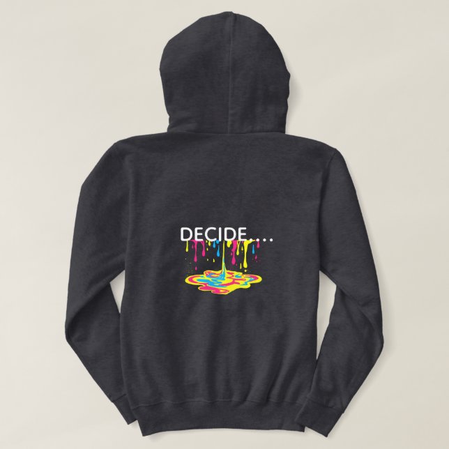 Think • Feel • Decide – Abstract Brain & Heart Hoodie (Design Back)