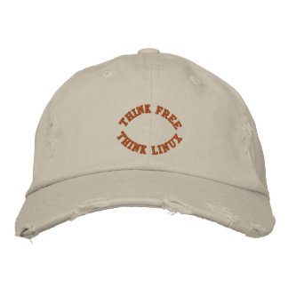 Think Free, Think Linux Embroidered Hat
