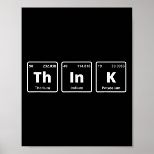 Think Funny Periodic Table Of Elements  Poster