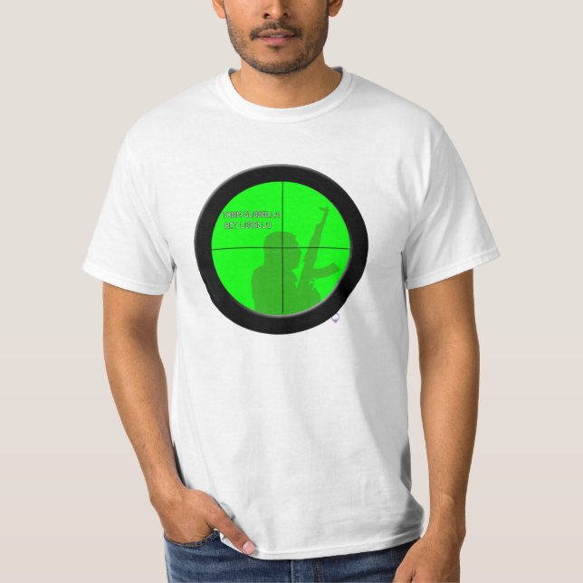 Think Globally Act Locally (Night Scope) T-Shirt (Front)