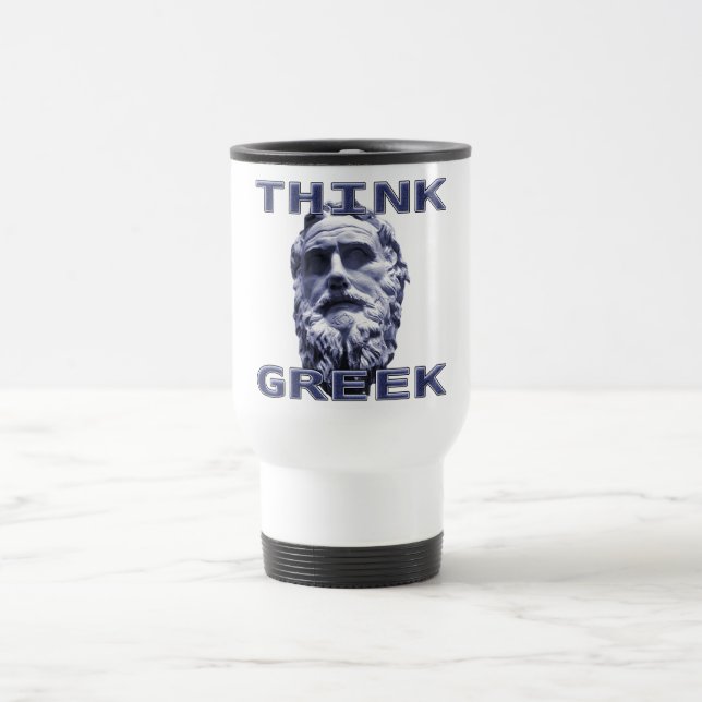 Think Greek Travel Mug (Center)