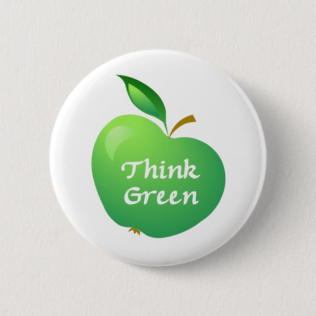 Think Green 2 Inch Round Button (Front)