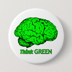 Think GREEN 3 Inch Round Button