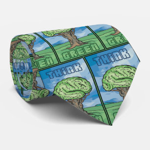 Think Green Brain Environmental Tie