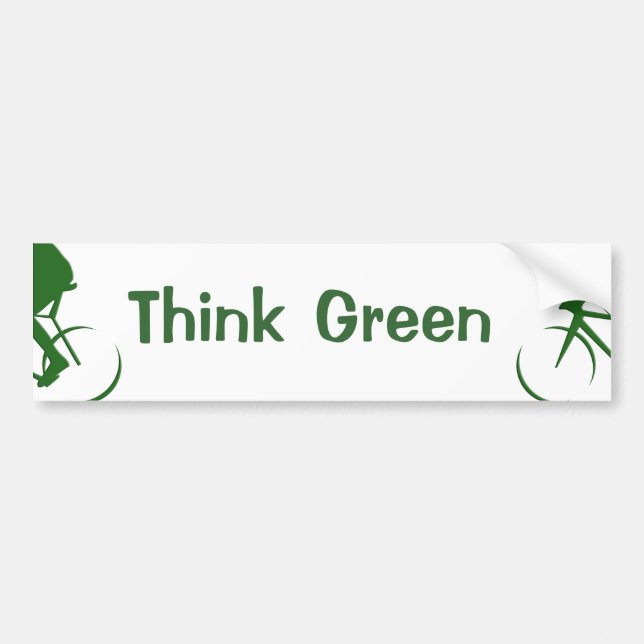 Think Green Bumper Sticker (Front)