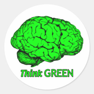 Think GREEN Classic Round Sticker