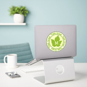 THINK GREEN custom monogram