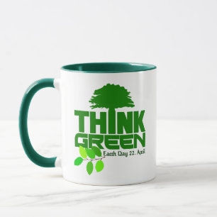 Think Green custom monogram mugs