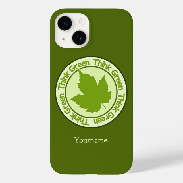 THINK GREEN custom phone cases (Back)