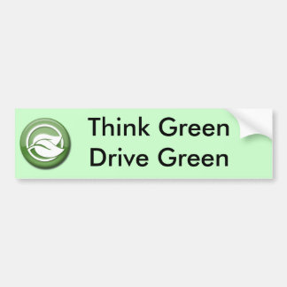 Think Green Drive Green Bumper Sticker