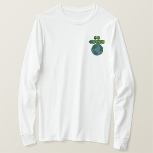 Think Green Earth Embroidered Long Sleeve T-Shirt