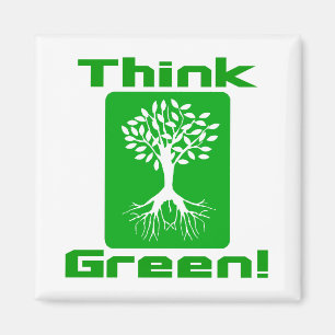 Think Green   Environmental Awareness Magnet