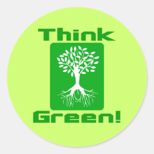 Think Green   Environmental Awareness Stickers