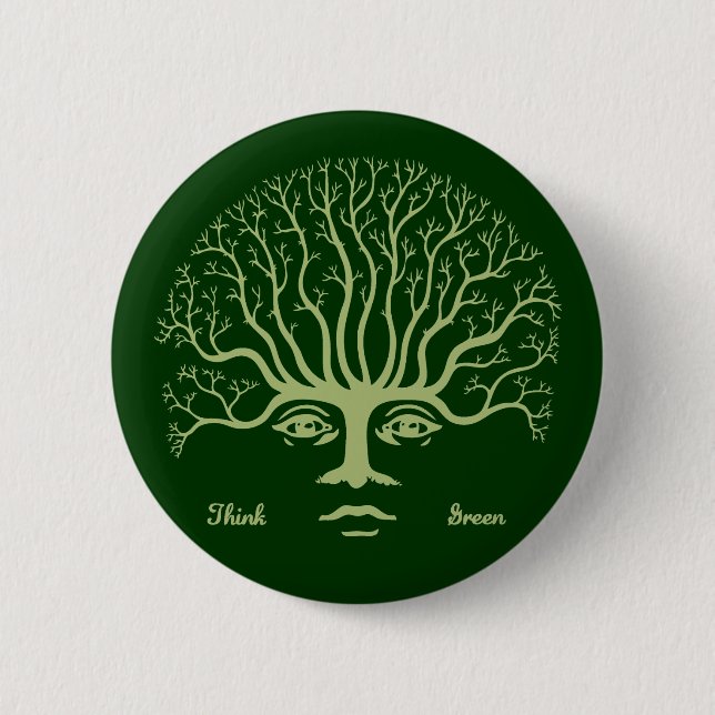 Think Green II 2 Inch Round Button (Front)