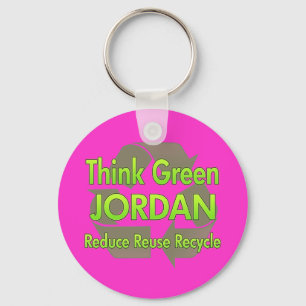 Think Green Jordan Keychain