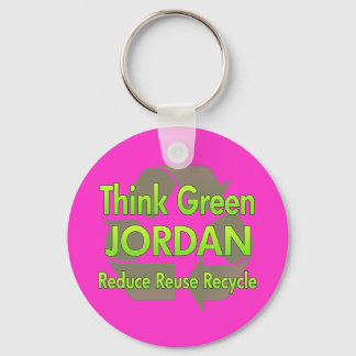 Think Green Jordan Keychain