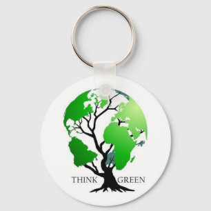 Think Green Keychain