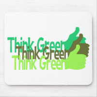 Think Green mousepad, customizable