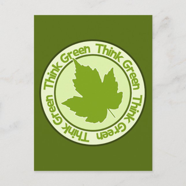 Think Green postcard - customize (Front)