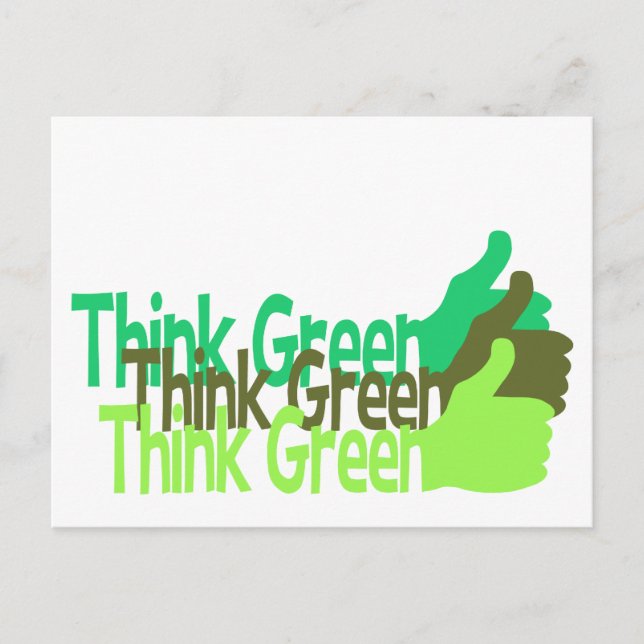 Think Green postcard - customize (Front)