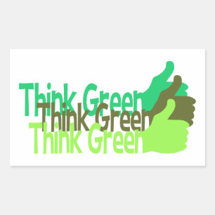 Think Green stickers, customizable Sticker