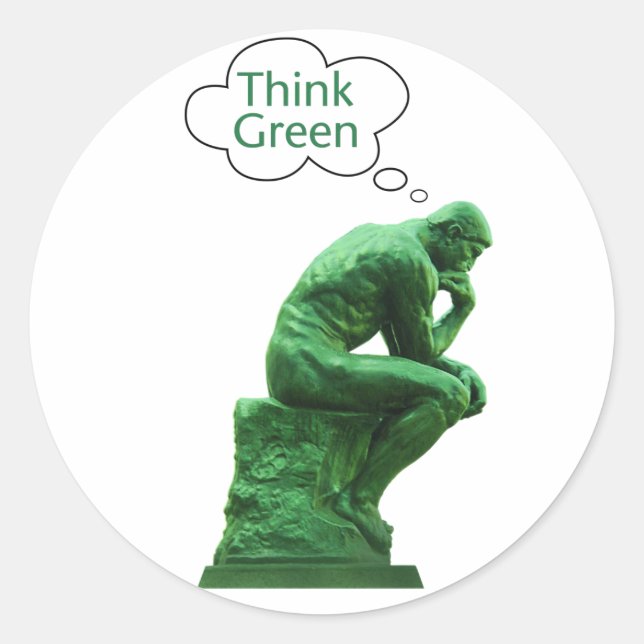 Think Green Thinker Sticker (Front)