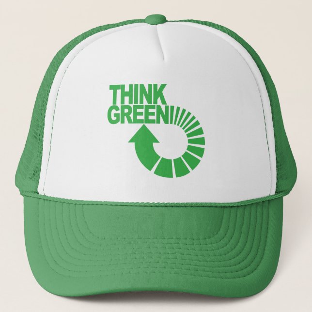think green trucker hat (Front)