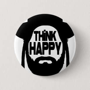 Think Happy 2 Inch Round Button