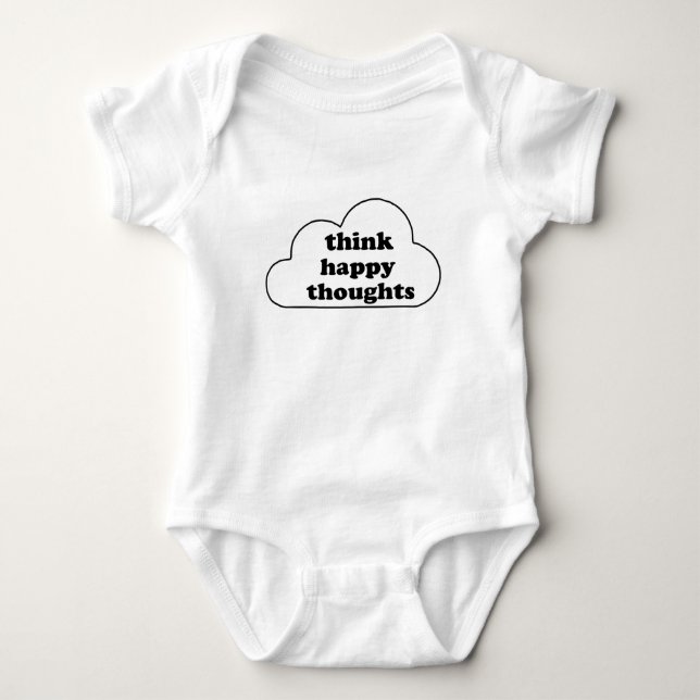 Think Happy  Baby Bodysuit (Front)