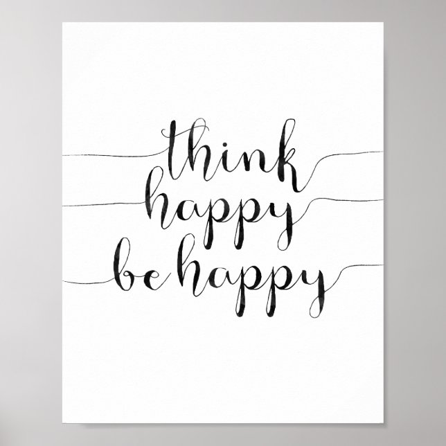 Think Happy Be Happy Poster (Front)