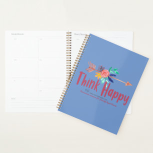 Think happy blue planner (8.5" x 11")