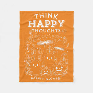 Think happy thoughts Halloween collection Fleece Blanket