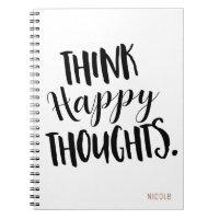 THINK HAPPY THOUGHTS Personalized Custom