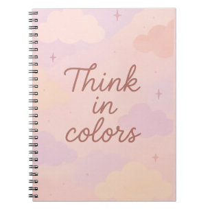 Think in Colors – Pastel Aesthetic Motivational Notebook