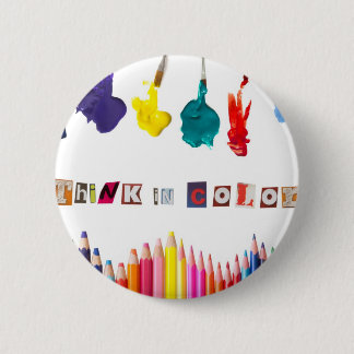 think in colour 2 inch round button